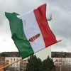 Névtelen-1 Felcsavarodás mentes magyar címeres zászló