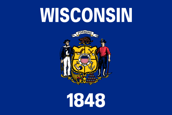 wi Wisconsin zászlaja