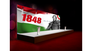 Színpad háttér Kossuth Lajos