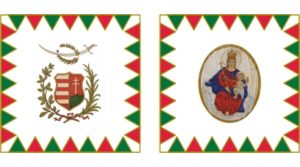 1848-49. korabeli zászló beltéri - két oldalas