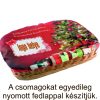 Fonott kosár üresen Fonott kosár, egyedileg nyomtatott textil borítással