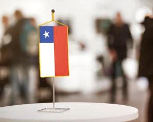 Chile asztali zászló – 15×25 cm