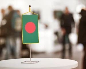 Banglades asztali zászló – 15×25 cm