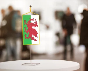 Wales asztali zászló – 15×25 cm